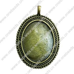 Zinc Alloy Cabochon Settings. Fashion Jewelry Findings. 60x43mm. Inner dia:29.5x30mm Sold by PC