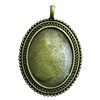 Zinc Alloy Cabochon Settings. Fashion Jewelry Findings. 60x43mm. Inner dia:29.5x30mm Sold by PC
