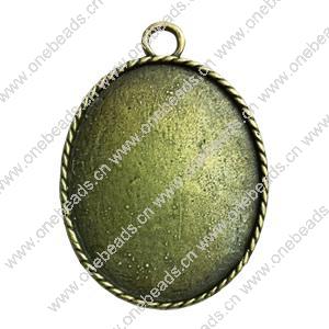 Zinc Alloy Cabochon Settings. Fashion Jewelry Findings. 59x53mm. Inner dia:35x48.5mm Sold by PC