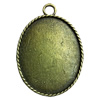 Zinc Alloy Cabochon Settings. Fashion Jewelry Findings. 59x53mm. Inner dia:35x48.5mm Sold by PC
