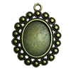 Zinc Alloy Cabochon Settings. Fashion Jewelry Findings. 53x42mm. Inner dia:23.2x29.8mm Sold by PC
