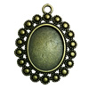 Zinc Alloy Cabochon Settings. Fashion Jewelry Findings. 53x42mm. Inner dia:23.2x29.8mm Sold by PC