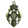 Zinc Alloy Cabochon Settings. Fashion Jewelry Findings. 50x30mm. Inner dia:12x16.5mm Sold by PC
