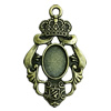 Zinc Alloy Cabochon Settings. Fashion Jewelry Findings. 50x30mm. Inner dia:12x16.5mm Sold by PC