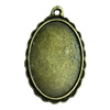 Zinc Alloy Cabochon Settings. Fashion Jewelry Findings. 35x25mm. Inner dia:21x31mm Sold by PC
