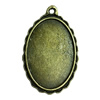 Zinc Alloy Cabochon Settings. Fashion Jewelry Findings. 35x25mm. Inner dia:21x31mm Sold by PC