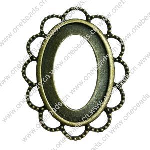 Zinc Alloy Cabochon Settings. Fashion Jewelry Findings. 29x34mm. Inner dia:20x29.5mm Sold by PC