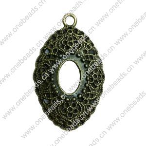 Zinc Alloy Cabochon Settings. Fashion Jewelry Findings. 38x25mm. Inner dia:12x16mm Sold by PC