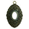 Zinc Alloy Cabochon Settings. Fashion Jewelry Findings. 38x25mm. Inner dia:12x16mm Sold by PC
