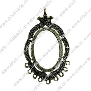 Zinc Alloy Cabochon Settings. Fashion Jewelry Findings. 64x50mm. Inner dia:31x45mm Sold by PC