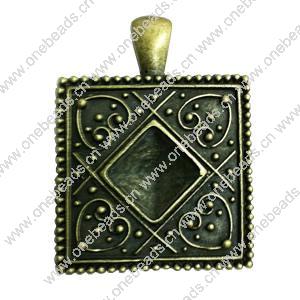 Pendant. Fashion Zinc Alloy jewelry findings.  43x35mm. Sold by PC