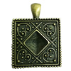 Pendant. Fashion Zinc Alloy jewelry findings.  43x35mm. Sold by PC
