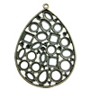 Pendant. Fashion Zinc Alloy jewelry findings. Teardroop 67x47mm. Sold by PC
