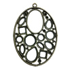 Pendant. Fashion Zinc Alloy jewelry findings.  67x45mm. Sold by PC
