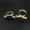 Zinc Alloy Enamel Finger Rings with crystal, Sold by pc
