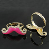 Zinc Alloy Enamel Finger Rings with crystal, Sold by pc