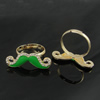 Zinc Alloy Enamel Finger Rings with crystal, Sold by pc