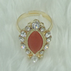 Zinc Alloy Finger Rings with crystal, Sold by PC
