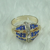 Zinc Alloy Finger Rings with crystal, Sold by PC
