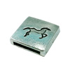 Slider, Zinc Alloy Bracelet Findinds, 18mm, Hole size:13x2mm, Sold by KG