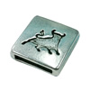 Slider, Zinc Alloy Bracelet Findinds, 18mm, Hole size:13x2mm, Sold by KG