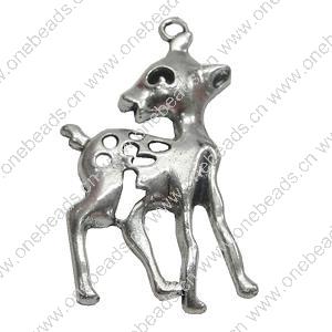 Pendant. Fashion Zinc Alloy Jewelry Findings. Animal 56x26mm. Sold by Bag