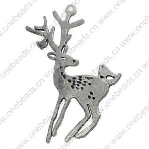 Pendant. Fashion Zinc Alloy Jewelry Findings. Animal 60x47mm. Sold by Bag