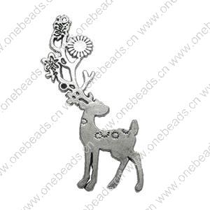 Pendant. Fashion Zinc Alloy Jewelry Findings. Animal 74x30mm. Sold by Bag