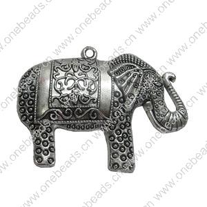 Pendant. Fashion Zinc Alloy Jewelry Findings. Animal 39x49mm. Sold by Bag