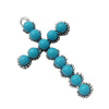 Pendant with Resin Cabochons. Fashion Zinc Alloy Jewelry Findings. Cross 58x35mm. Sold by PC
