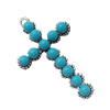 Pendant with Resin Cabochons. Fashion Zinc Alloy Jewelry Findings. Cross 58x35mm. Sold by PC