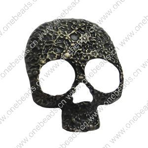 Pendant. Fashion Zinc Alloy Jewelry Findings. Skeleton 41x35mm. Sold by Bag