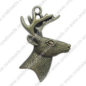 Pendant. Fashion Zinc Alloy Jewelry Findings. Animal 59x44mm. Sold by PC