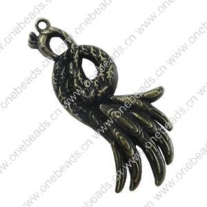 Pendant. Fashion Zinc Alloy Jewelry Findings. Animal 54x23mm. Sold by Bag