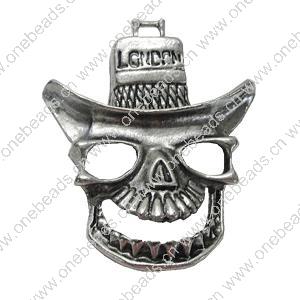 Pendant. Fashion Zinc Alloy Jewelry Findings. Skeleton 58x49mm. Sold by PC