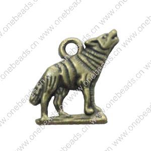 Pendant. Fashion Zinc Alloy Jewelry Findings. Animal 14x16mm. Sold by Bag