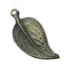 Pendant. Fashion Zinc Alloy Jewelry Findings. Leaf 25x11mm. Sold by Bag