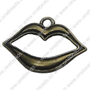 Pendant. Fashion Zinc Alloy Jewelry Findings. Mouth 16x22mm. Sold by Bag