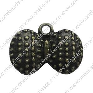 Pendant. Fashion Zinc Alloy Jewelry Findings. Bowknot 12x18mm. Sold by Bag