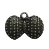 Pendant. Fashion Zinc Alloy Jewelry Findings. Bowknot 12x18mm. Sold by Bag
