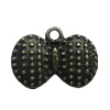 Pendant. Fashion Zinc Alloy Jewelry Findings. Bowknot 12x18mm. Sold by Bag