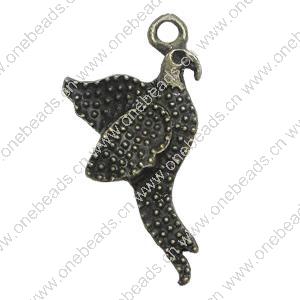 Pendant. Fashion Zinc Alloy Jewelry Findings. Animal 25x13mm. Sold by Bag