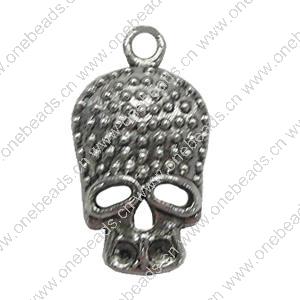Pendant. Fashion Zinc Alloy Jewelry Findings. Skeleton 22x12mm. Sold by Bag