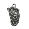 Pendant. Fashion Zinc Alloy Jewelry Findings. little Feet 21x12mm. Sold by Bag
