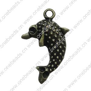 Pendant. Fashion Zinc Alloy Jewelry Findings. Animal 25x15mm. Sold by Bag