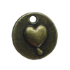 Pendant. Fashion Zinc Alloy Jewelry Findings. Falt Round 15mm. Sold by Bag
