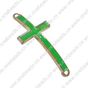 Zinc Alloy Enamel Connector, Fashion jewelry findings 46x23mm, Sold by Bag