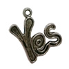 Pendant. Fashion Zinc Alloy jewelry findings. Letter 20x20mm. Sold by Bag