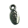Pendant. Fashion Zinc Alloy jewelry findings. Flat Oval25x10mm. Sold by Bag