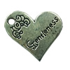 Pendant. Fashion Zinc Alloy jewelry findings. Heart 20x19mm. Sold by Bag